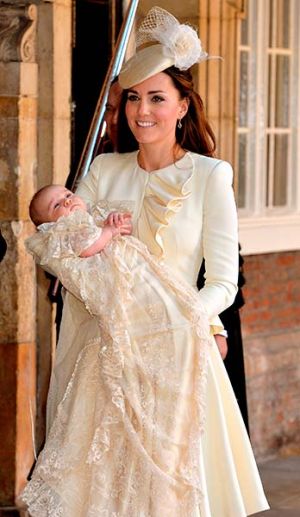 Kate Middleton in Alexander McQueen - Prince George christening ceremony photo - October 2013.jpg